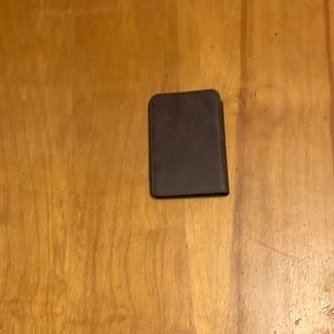 Phone case wallet premium brown leather sticky back